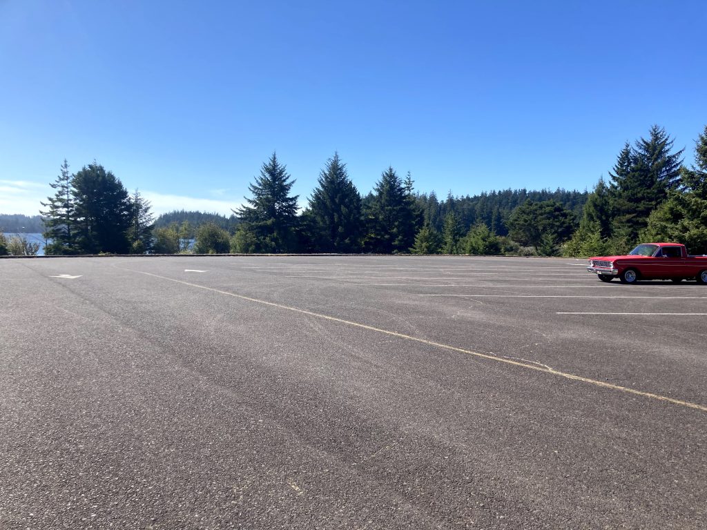 parking lot Woahink Lake