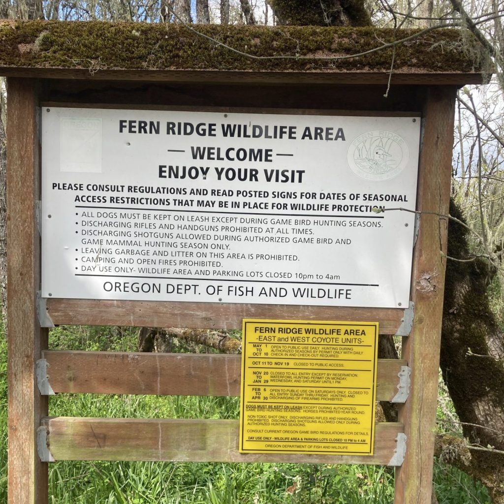 open dates for fern ridge wildlife area
