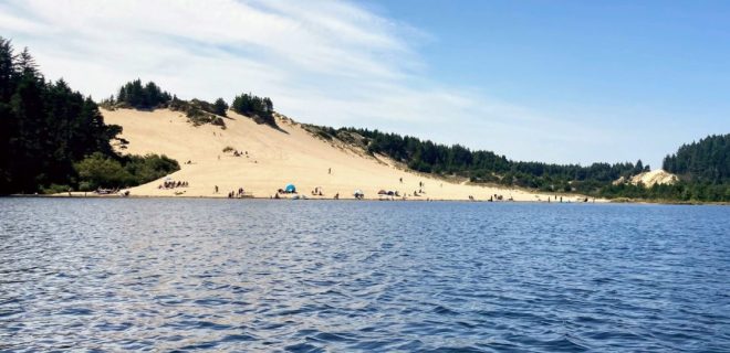 sand dune at Cleawox Lake