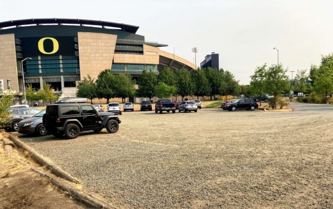 Canoe canal parking lot